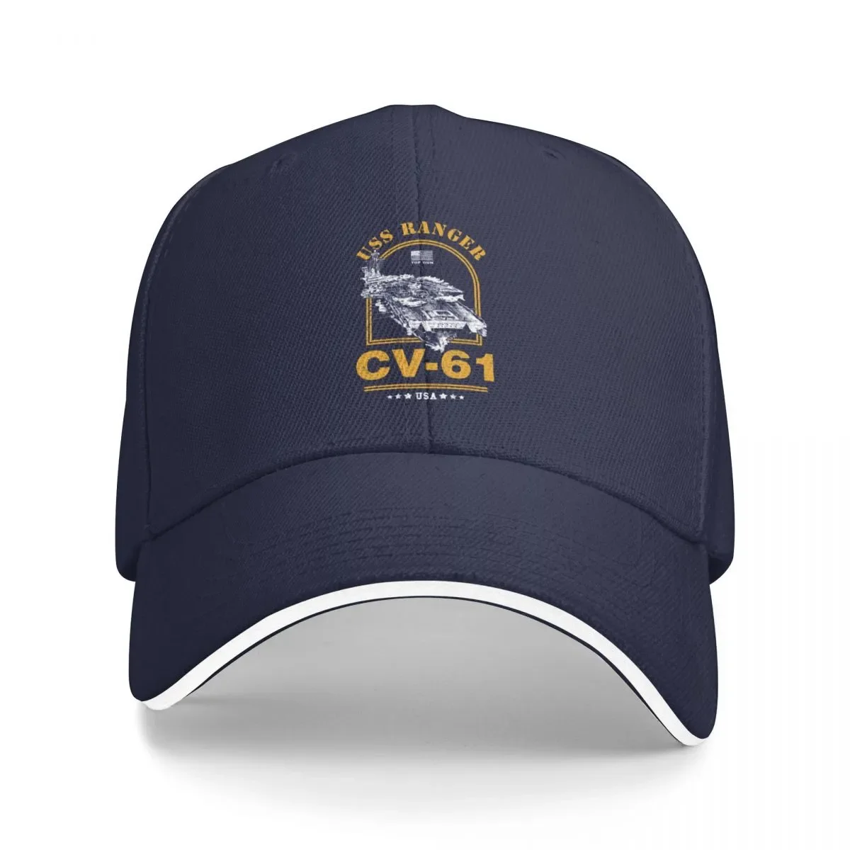 

New CV-61 USS Ranger Cap Baseball Cap dropshipping baseball caps Women's golf clothing Men's