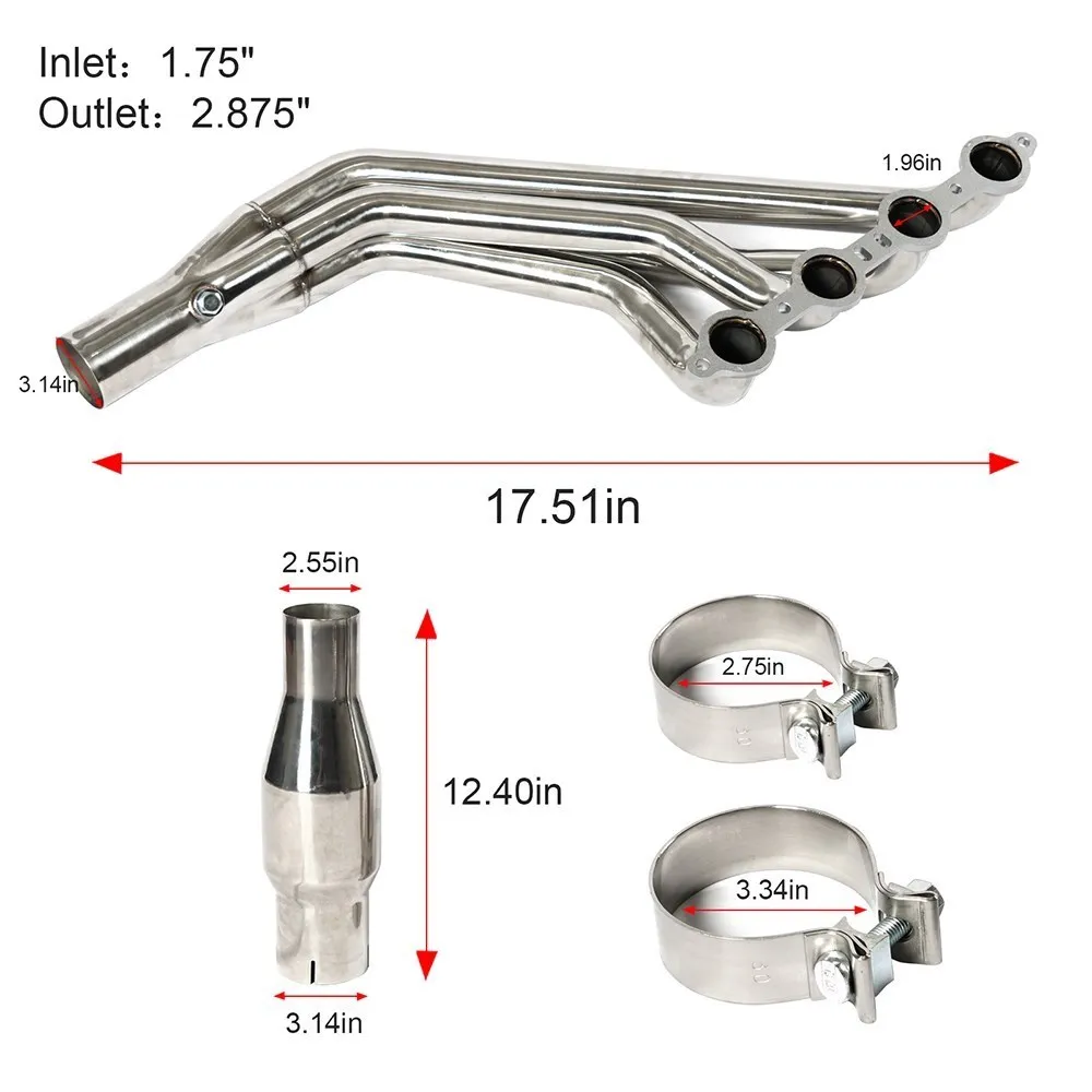 Выпускной коллектор из нержавеющей стали для Chevrolet Camaro Ss 6 2l Ls3 V8