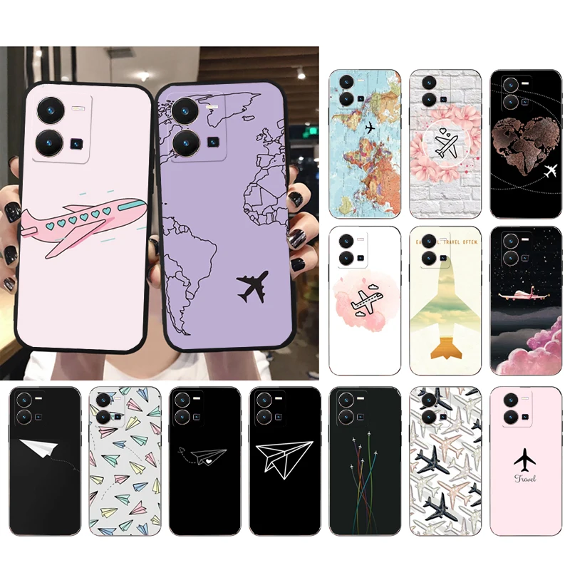 

Airplane Plane Phone Case For VIVO Y53S Y33S Y22S Y11S Y31 Y21 Y70 Y20 Y21S Y72 Y35 Y51 Y01 V23E V21 V23 V21E Case