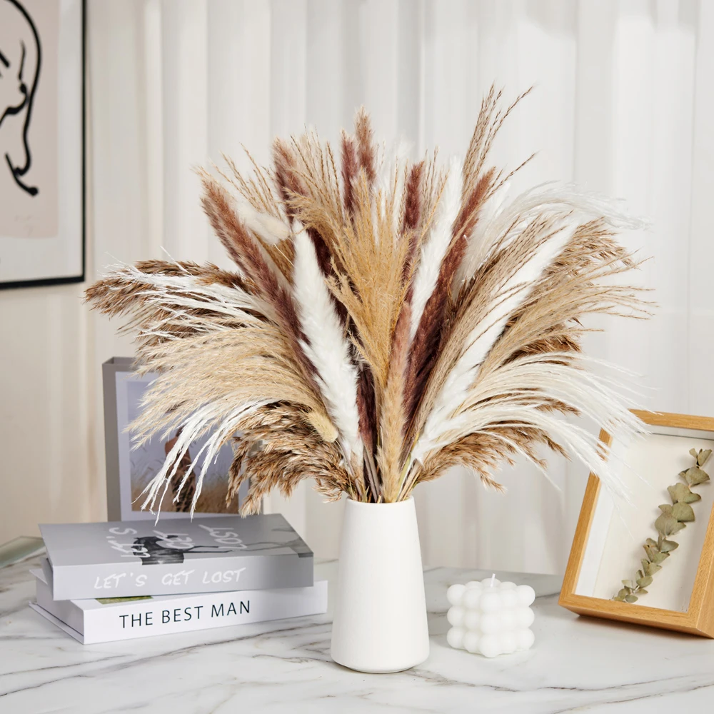 

20 шт. сушеные цветы, пампасная трава, настоящие тростники, свадебные украшения, цветы, цветы, искусственные цветы, Декор для дома