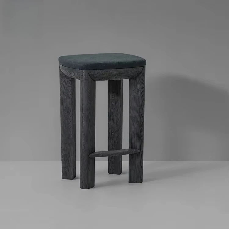 Фото Стильный барный стул yj-Weathered Espresso and Grey для барной стойки: комфорт и элегантность №1