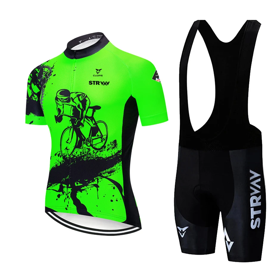 

2022 STRVAV Sports Team Training Cycling Clothing Breathable Men Short Sleeve Mallot Ciclismo Hombre Verano Cycling Jersey Sets