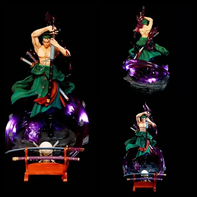

One Piece Figure Roronoa Zoro Three Battle Power Anime Figures Lightable Kawaii Action Figures Kids Collection Doll Toys for Boy
