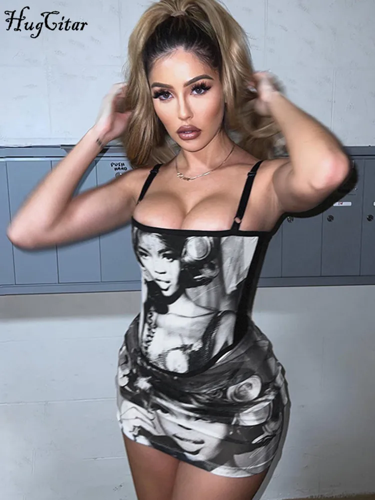 Женский мини-топ с принтом без рукавов повседневный комплект из спандекса