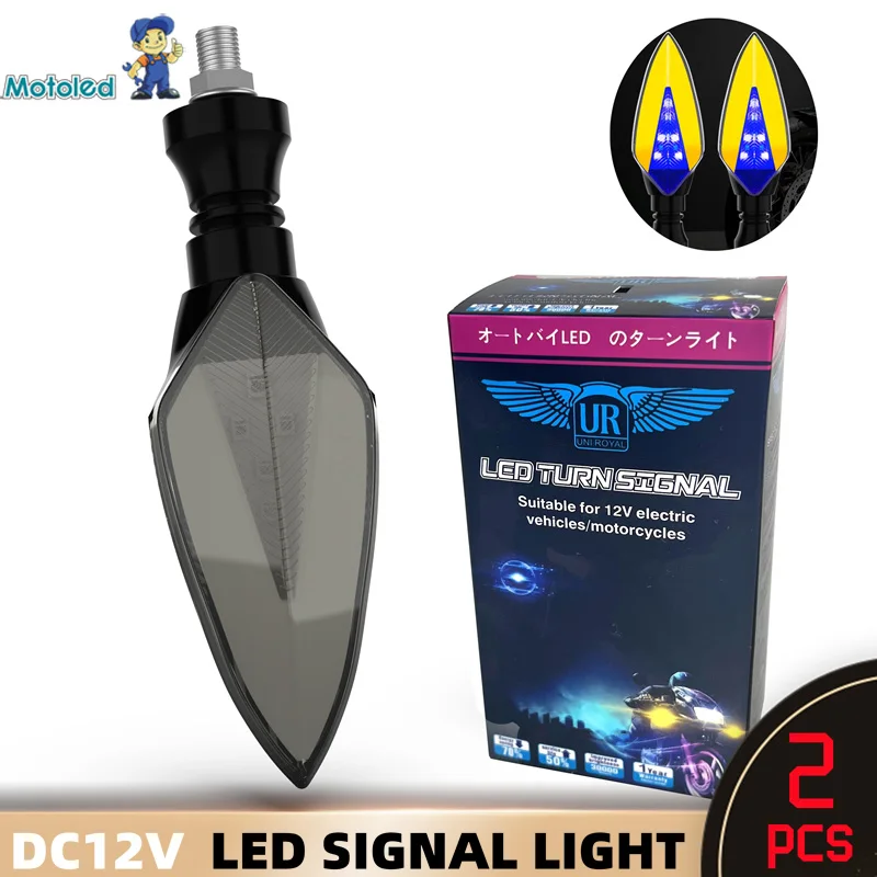 

New 2PCS Universal Sequential Motorcycle Turn Signal Led 12v IP68 Waterproof Accessories For Kawasaki z750 kle 500 Cafe Racer