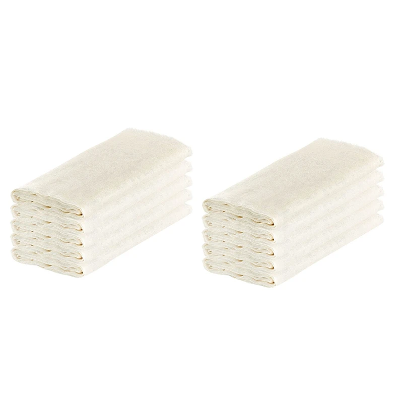 

Muslin Cloths For Cooking, Pack Of 10 (50X50CM), Unbleached, Cotton Reusable And Washable Cheese Cloths For Straining