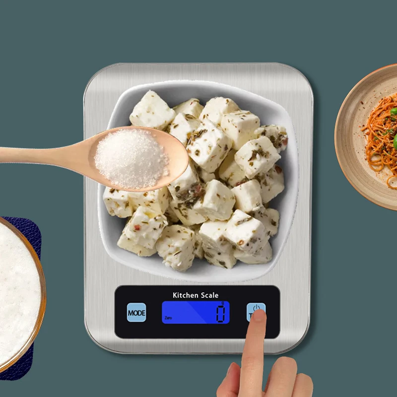 

5Kg/10kg Stainless Steel Electronic Scale High Precision LCD Digital Kitchen Scale Kitchen Appliances For Home Cooking Baking