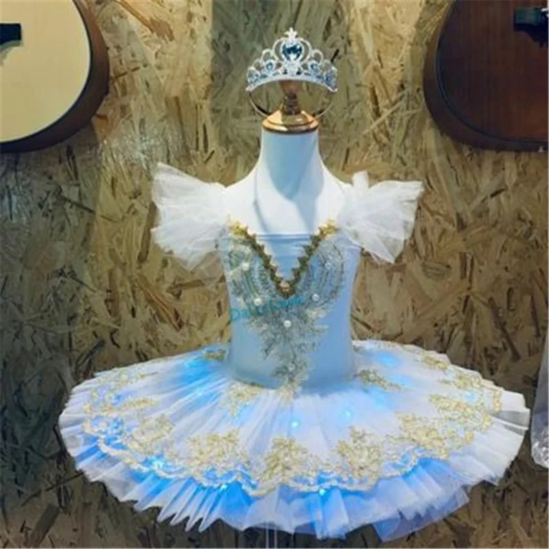 Профессиональная балетная пачка для девочек синяя розовая балерина