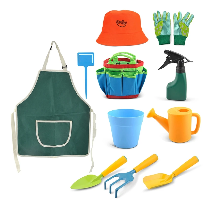 11Pcs Outdoor Toys Gardening Tools Kits Set For Toddler Boys And Girls STEM Educational Toys For 3-7 Year Olds Kids