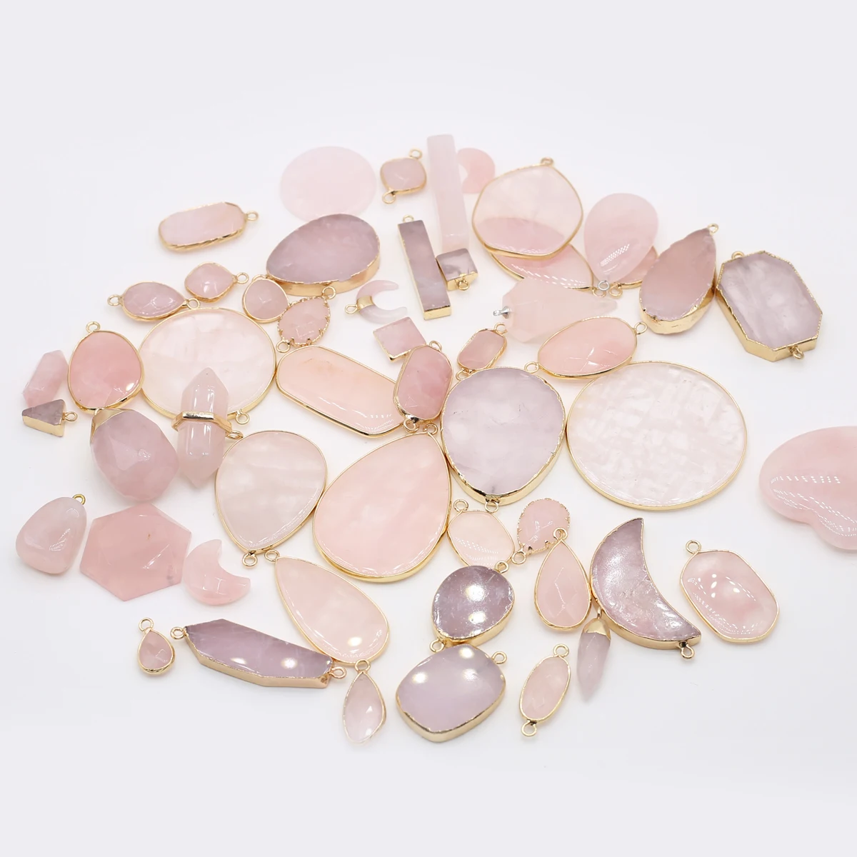 

Natural Stones Pendants Rose Quartz Gemstone Exquisite Charms for Jewelry Making Diy Bracelet Necklace Earrings Accessories