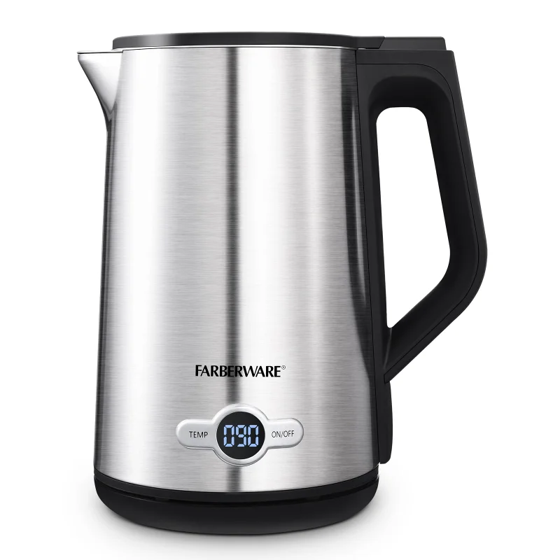 

Farberware FW 1,7 литровый сенсорный чайник, двойная стена, нержавеющая сталь