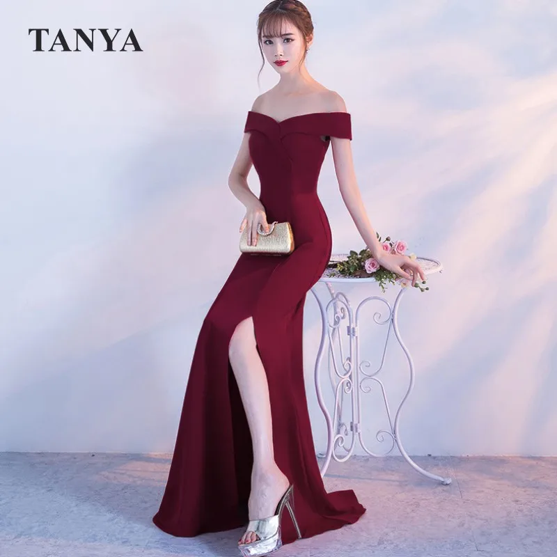 Скромные Простые платья для подружек невесты Русалка длиной до пола с открытыми