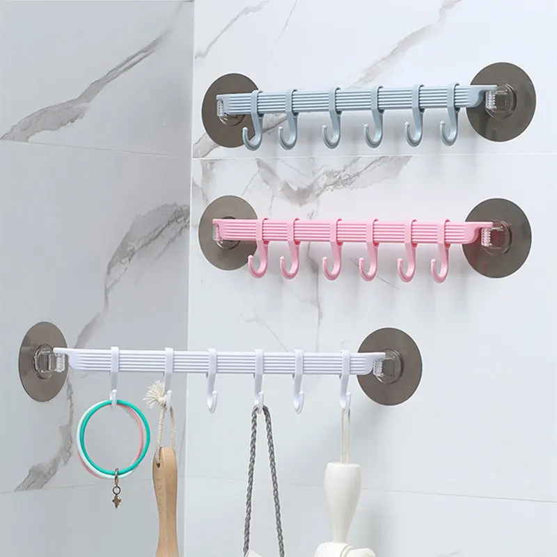 

Organizer Hook Plastic Bathroom Sucker Vacuum Frame Towel Double Adjustable Wall Tool Shelves Flexible Cupboard Holder Hanger