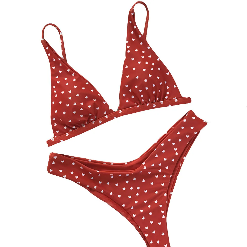 

Beach Swimwear Set Set Women Love Push-Up Sport Swimsuits for Women 2 Piece Shorts Bathing Suits for Women Two Piece Shorts
