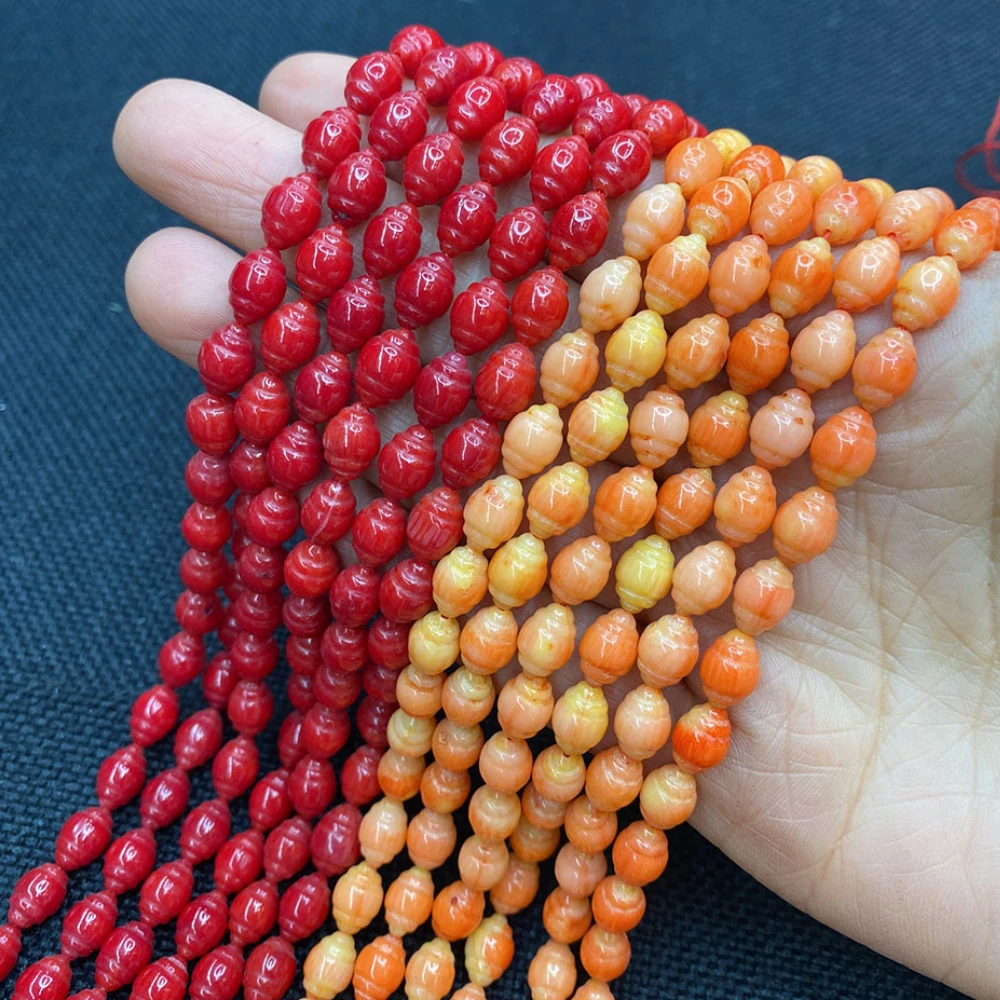 

Rice-shaped Coral Bead 6x8mm Oval Fashion Charms Red Pink Coral Gem Beads for Jewelry Making Necklace Bracelet Earring Bead