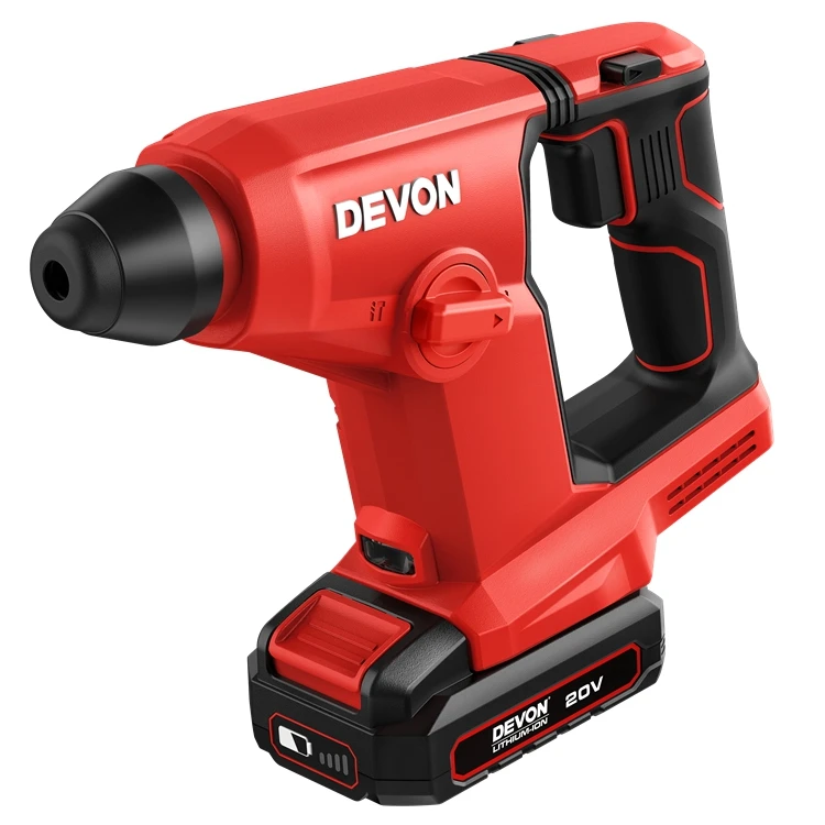 DEVON New Hot Items 20v Lithium-ion Brushless High Power Big Rotary Industrial Rotary Hammer
