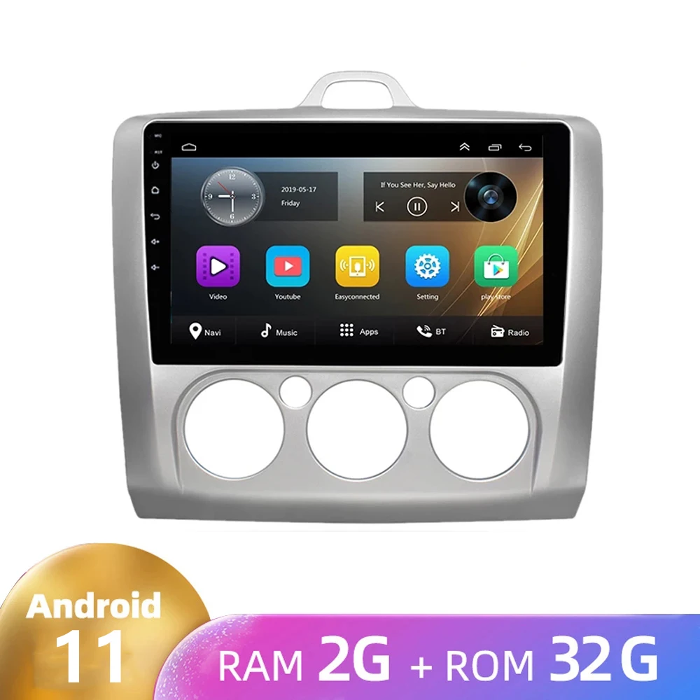 9 дюймов Android 11 автомобильный радиоприемник без Dvd-плеера для ford focus EXI MT 2 3 Mk2 2004 2005