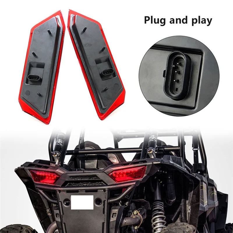 1 пара Внедорожные багги задние фонари для Polaris RZR 900 1000 XP XP4 14-16 черный цвет