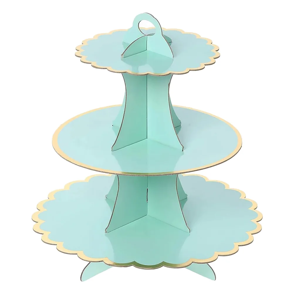 

Stand Display Cupcake Cake Dessert Cardboard Tray Serving Tower Rack Macaron Holder Wedding Tier Cookie Three Stands Dish Server