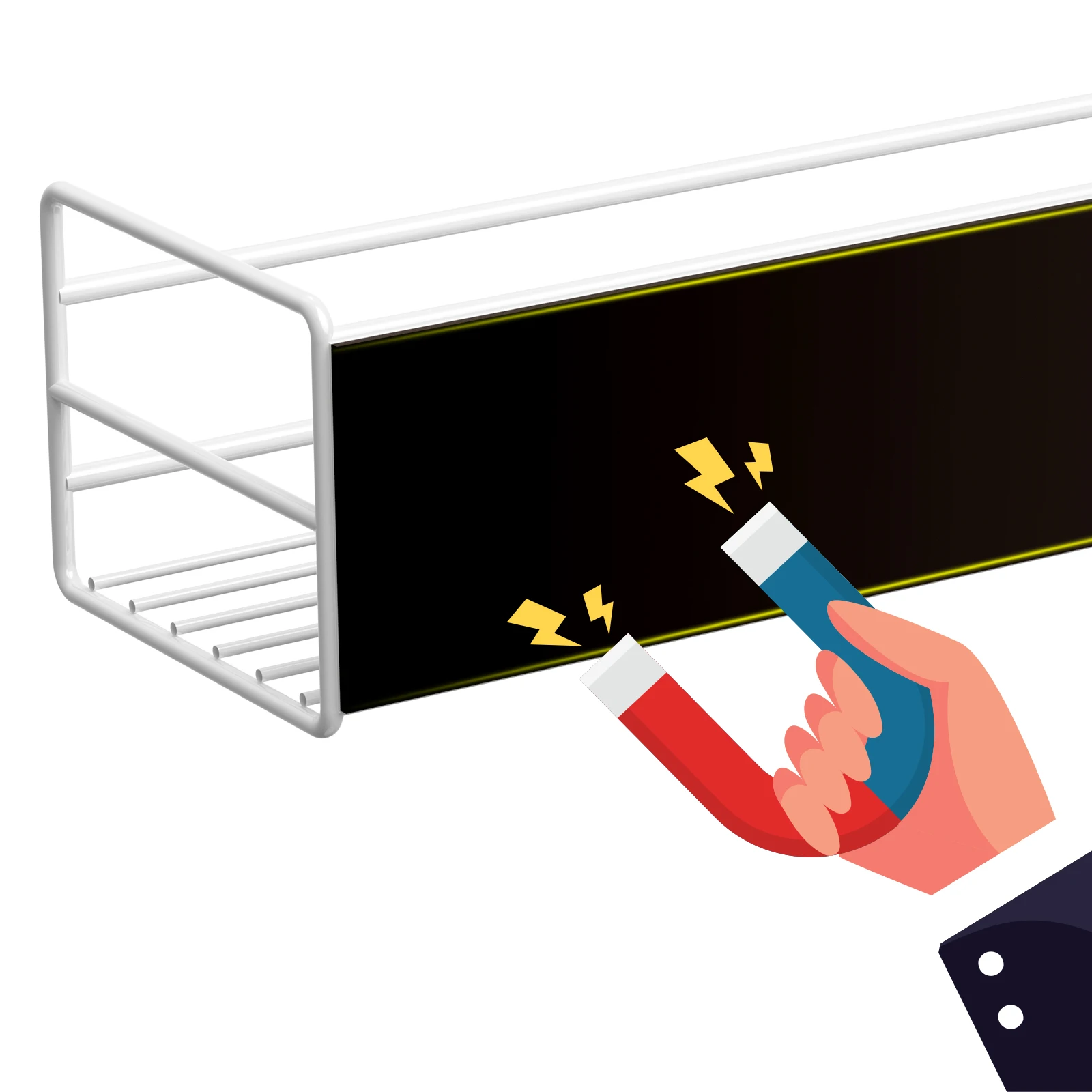 3 шт. магнитные металлические полки для холодильника