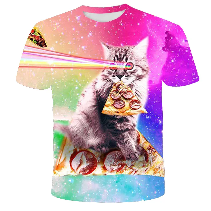 

Cool Cat Animal Clothing Sets Kids Casual Clothes Cat Lively Cute T Shirt Pants Suit Summer 3D print Children Vacation Costume