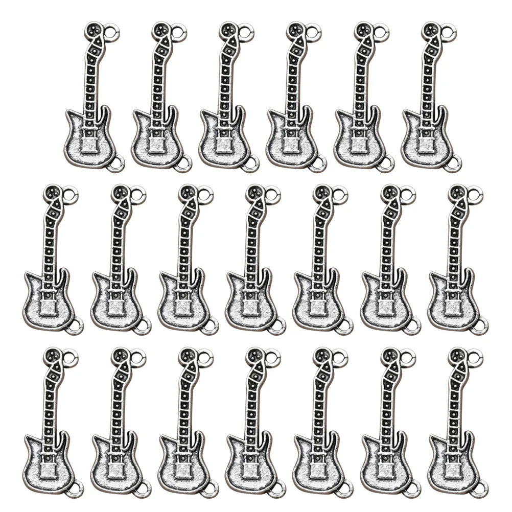 

20PCS DIY Alloy Guitar Charms Pendants Making Accessory for Craft Gift Bracelet