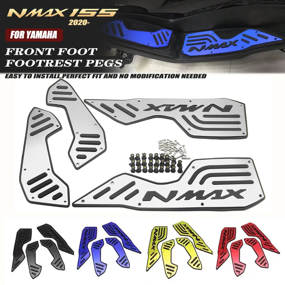 

For All New Nmax155 Nmax 155 Rubber Foot Rest Plate Skidproof 2020-2021 Aluminum Alloy Pedal Plate Modified Footrest Footpads