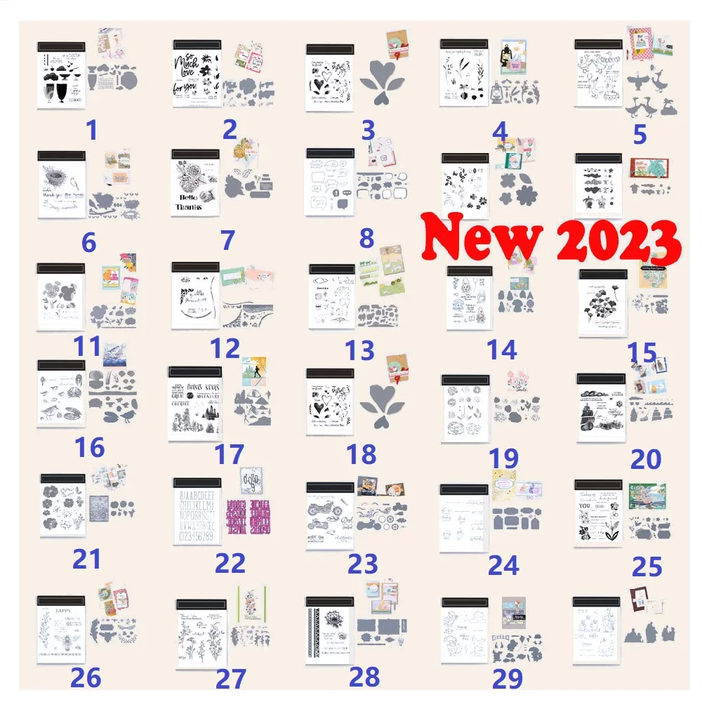 

2023 January To April Mini Catalogue Clear Stamps And Metal Cutting Dies For Scrapbooking Making Greeting Card Handmade Craft