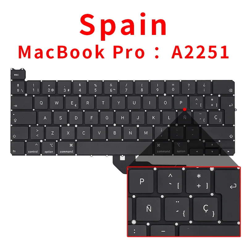 Клавиатура для ноутбука MacBook Pro Retina 13 3 дюйма клавиатура с поддержкой A2251 US UK