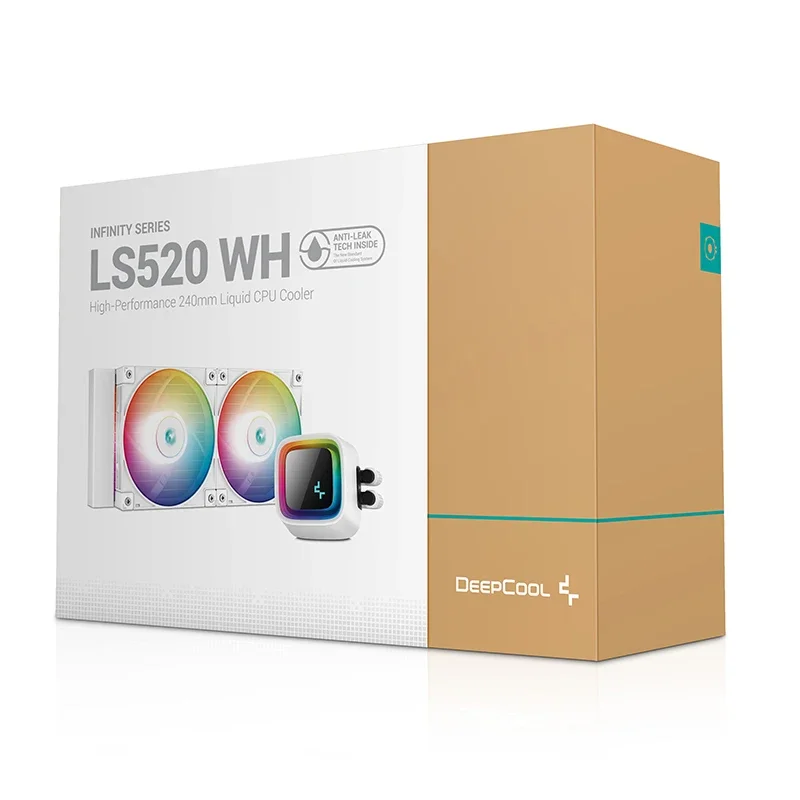 Фото Новый кулер для процессора DEEPCOOL LS520, белый, 240 мм, RGB, водяной кулер для охлаждения игрового компьютера №2