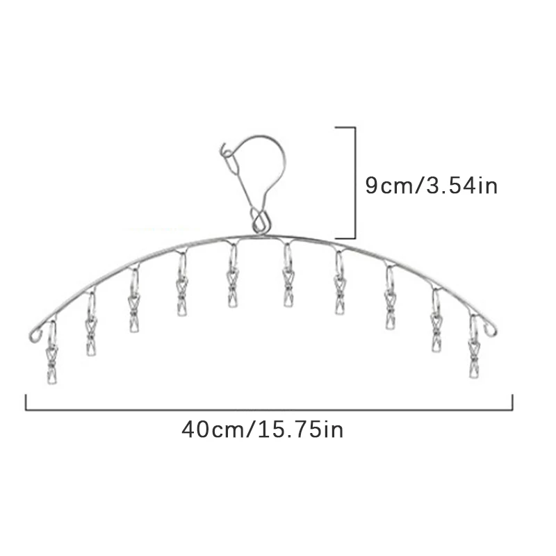 Вешалка из нержавеющей стали для сушки одежды 6-20 колышек