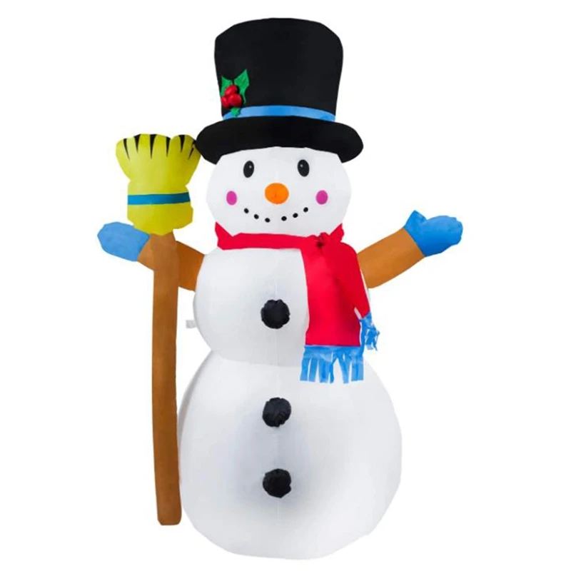 

4 Feet Christmas Inflatable Snowman Outdoor Decor With Rotating LED Lights For Christmas Party Courtyard Garden