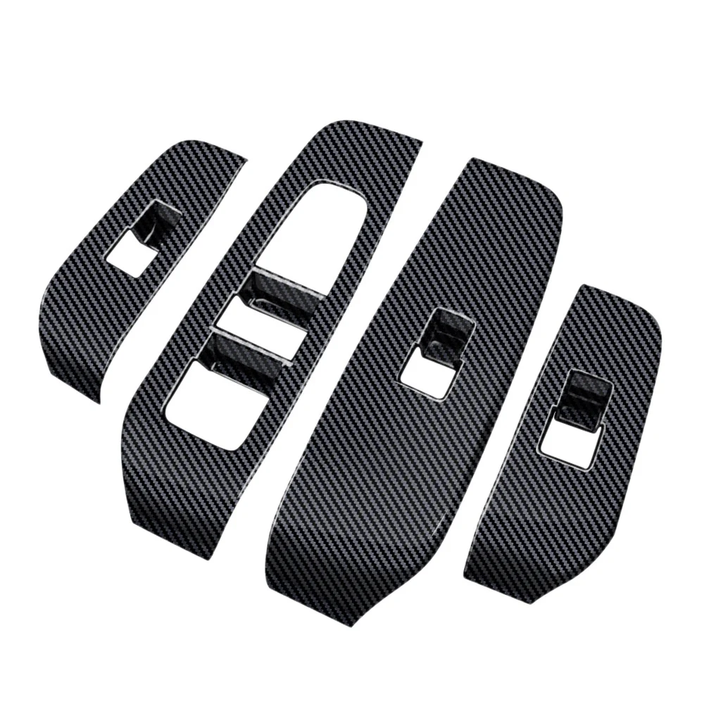 

Glass Switch Sequins Stickers Door Armrest Lifting Panel Glass Lift Switch Panel for Nissan Sentra Carbon Fiber Pattern
