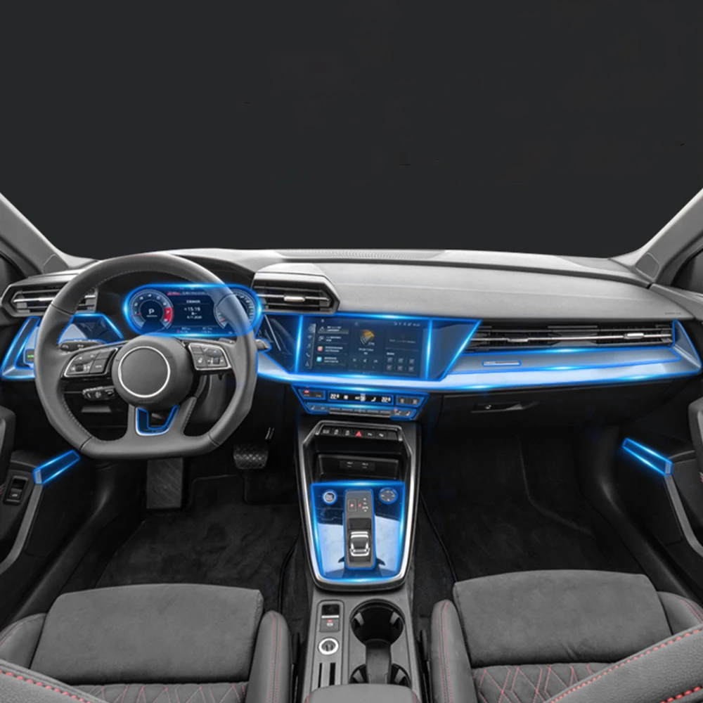 

For Audi A3 8Y 2021 Car TPU Film Sticker Central Control GPS Navigation Dashboard Screen Protective Auto Interior Accessories