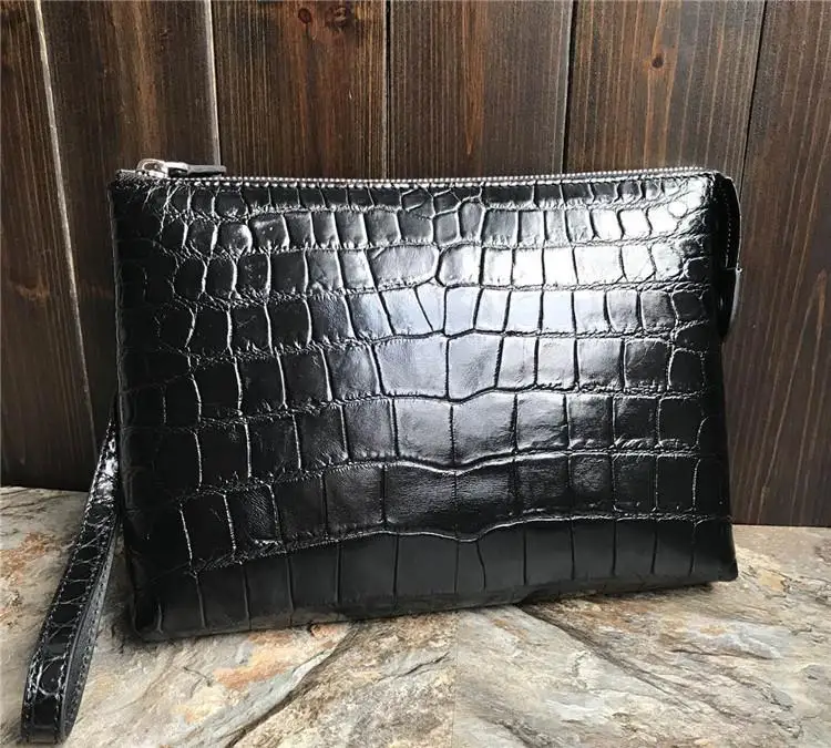 

2022 New Designer Luxury Belly Crocodile Skin Men Wallet Business Genuine Leather Man Clutch Bag High Grade Lage Capacity Bag 45