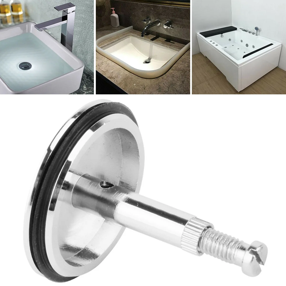 

Parts Bathtub Stopper Useful Accessories Drain Lightweight Plug Silver Sinks Tool Bath Tubs Brass+ Electroplating
