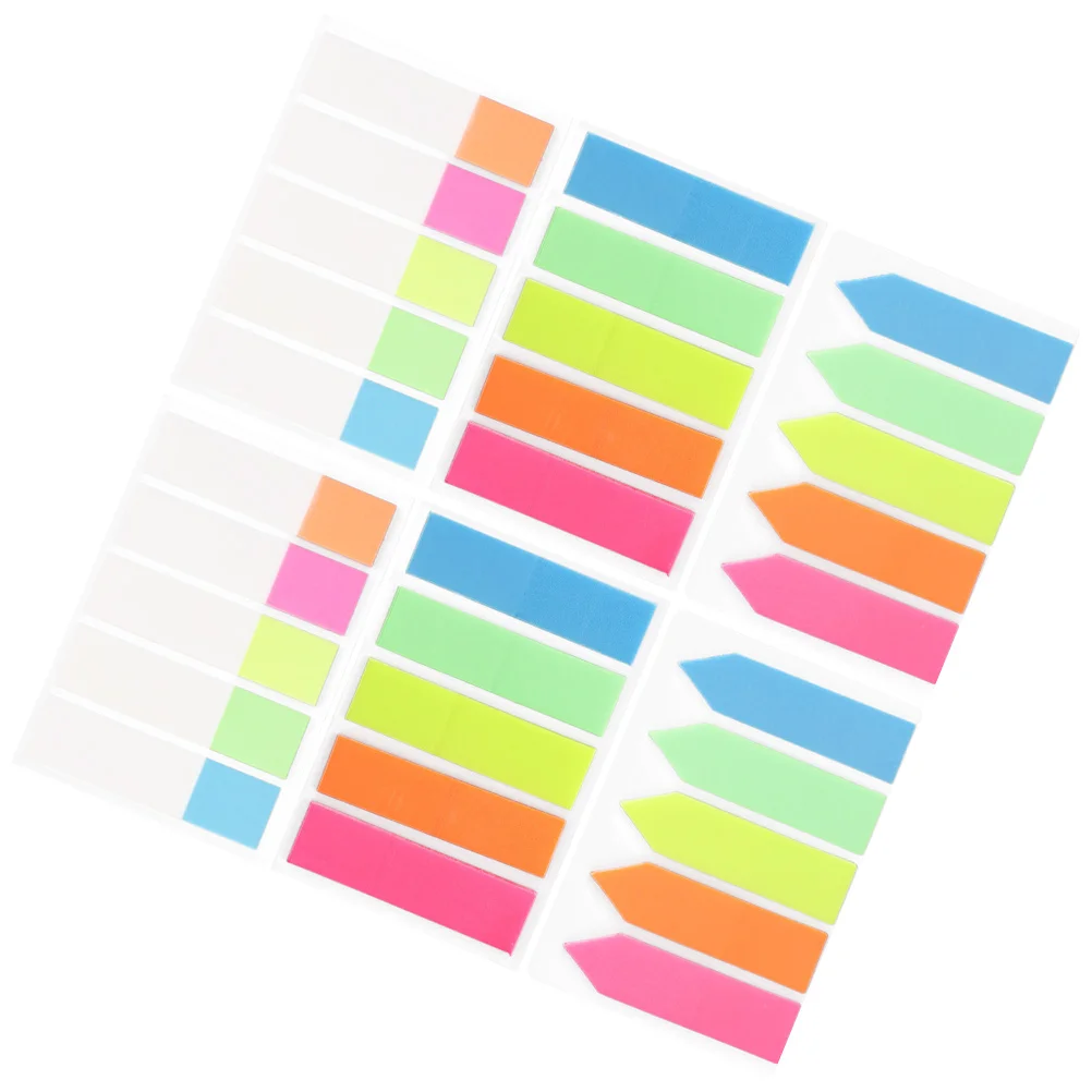 

6 Books Tag Adhesive Reading Markers Label Accessory Colorful Strips Bookmarks Stickers Sticky Index Tabs