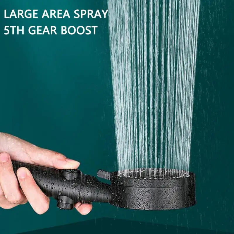 

Смесители для ванны с одной кнопкой, насадка для душа, ручная насадка для душа высокого давления, 5 режимов, Распылительная насадка, аксессуары для ванной комнаты, водосберегающая