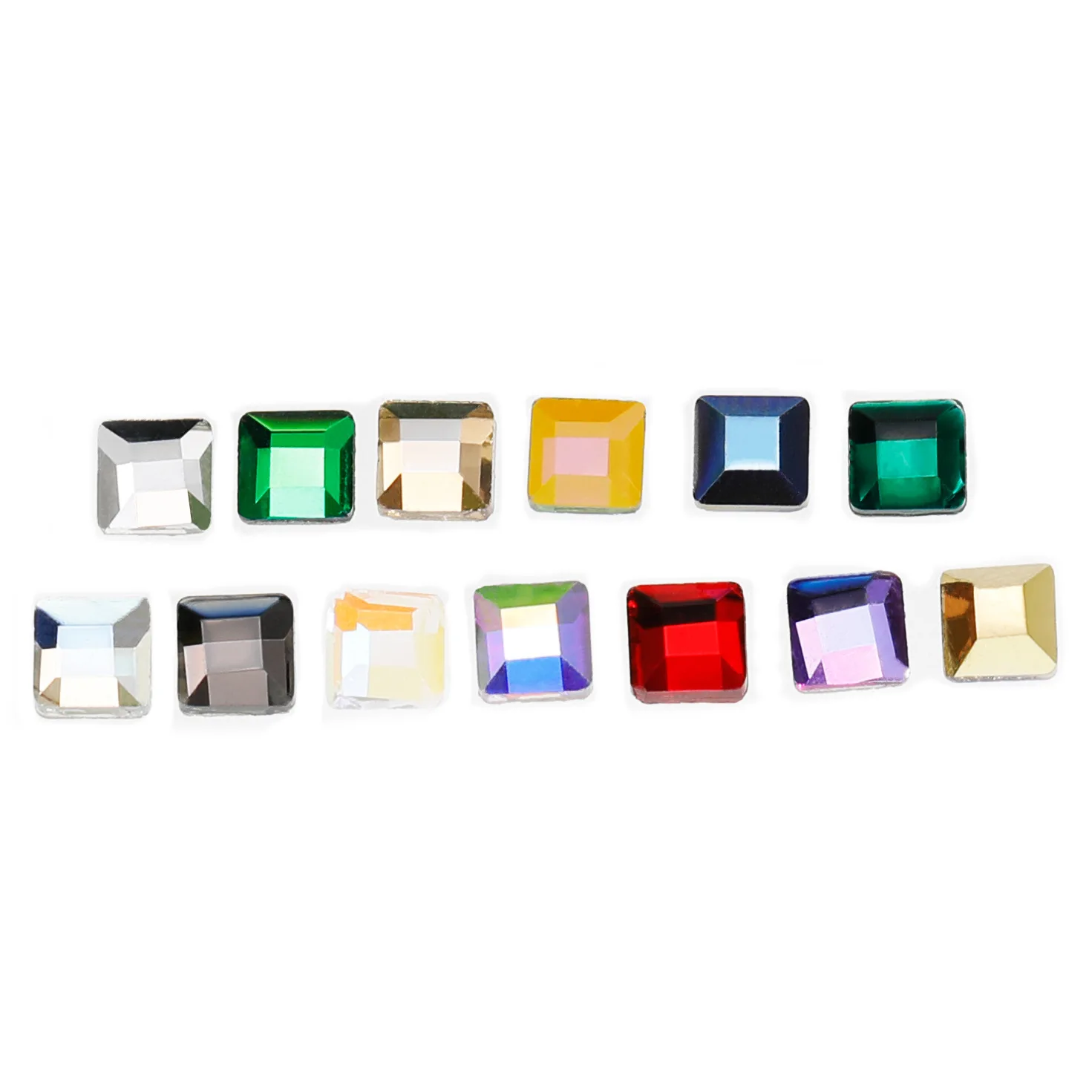 100/500 шт. 4 мм 18 цветов бутик с плоским дном искусство ногтей стеклянные кристаллы 3D
