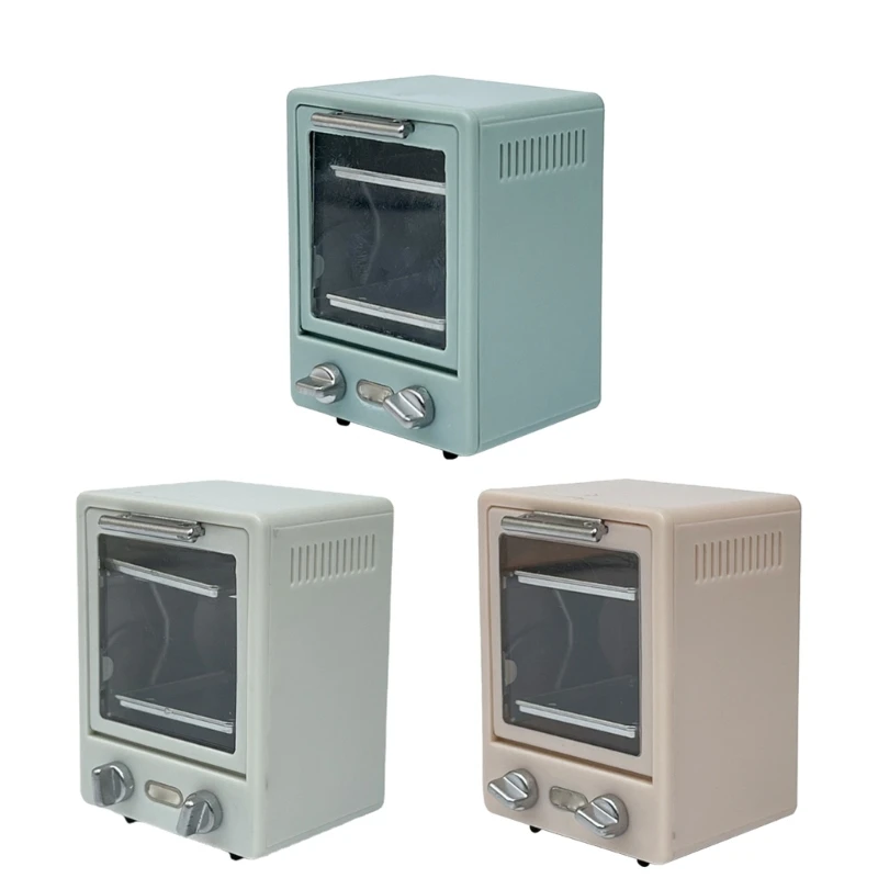 

1:12 миниатюрная микроволновая печь для кукольного домика, модель кухонной духовки для выпечки, кухонная посуда «сделай сам», аксессуары для ...