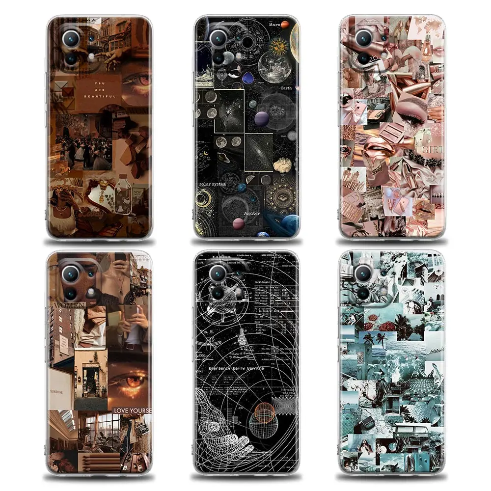 

Luxury Aesthetic Collage Phone Case for Xiaomi Poco X3 NFC X3 M3 F3 Note 10 9T 11 11X 11T 10T 12 Redmi 10 9A 9 9T 9C 5G TPU Case