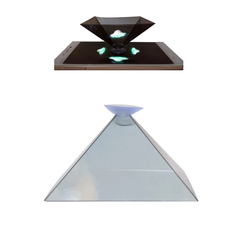 

Универсальный сотовый телефон 3D Голограмма Пирамидный дисплей Проектор Стенд 360-градусные изображения Мультипликационное