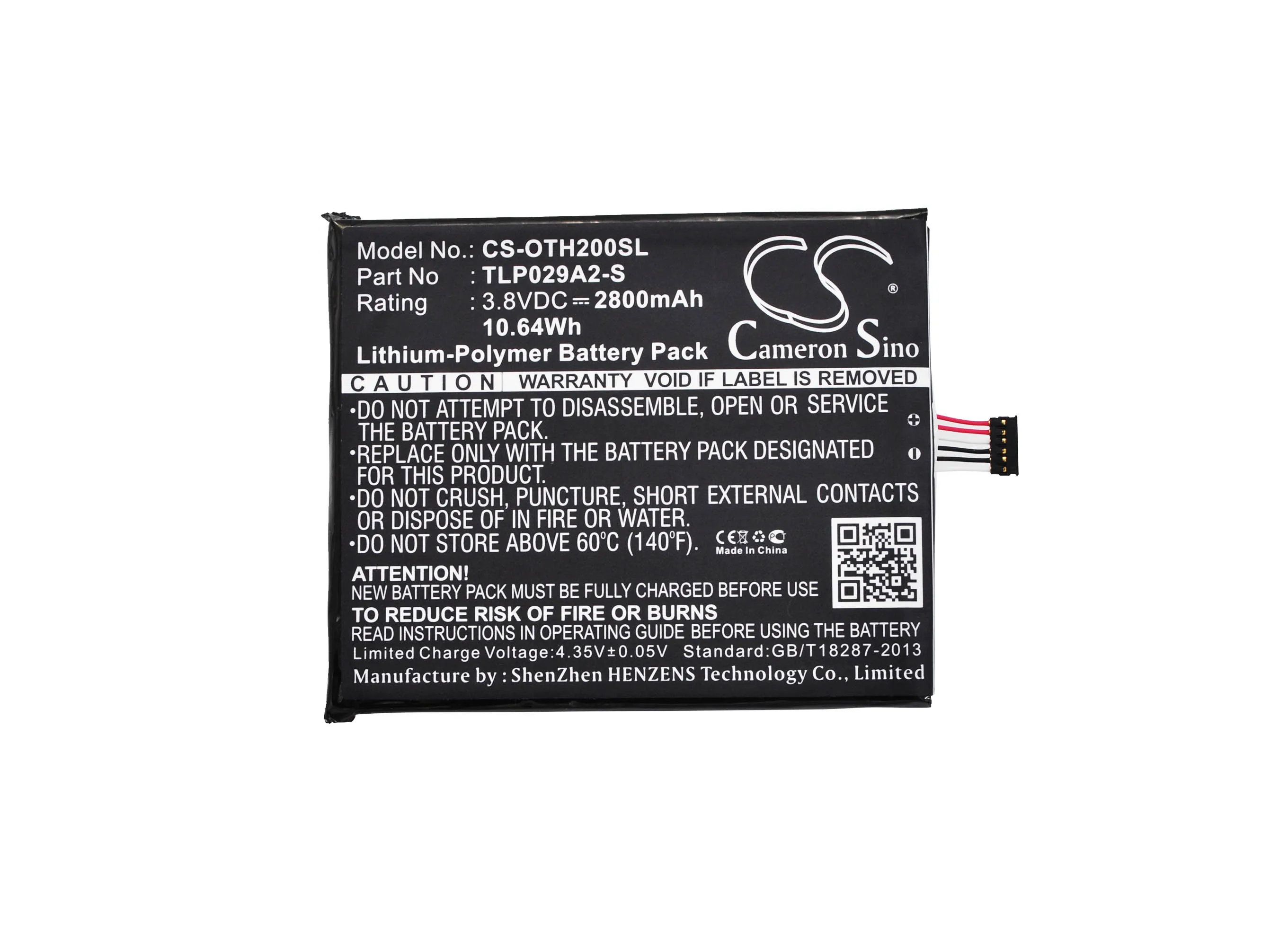 Cameron Sino High Quality Battery TLP029A2-S TLP029AJ for TCL/Alcatel AM-H200 i806 BAAL6045Y OT-6045F OT-6045K OT-6045Y