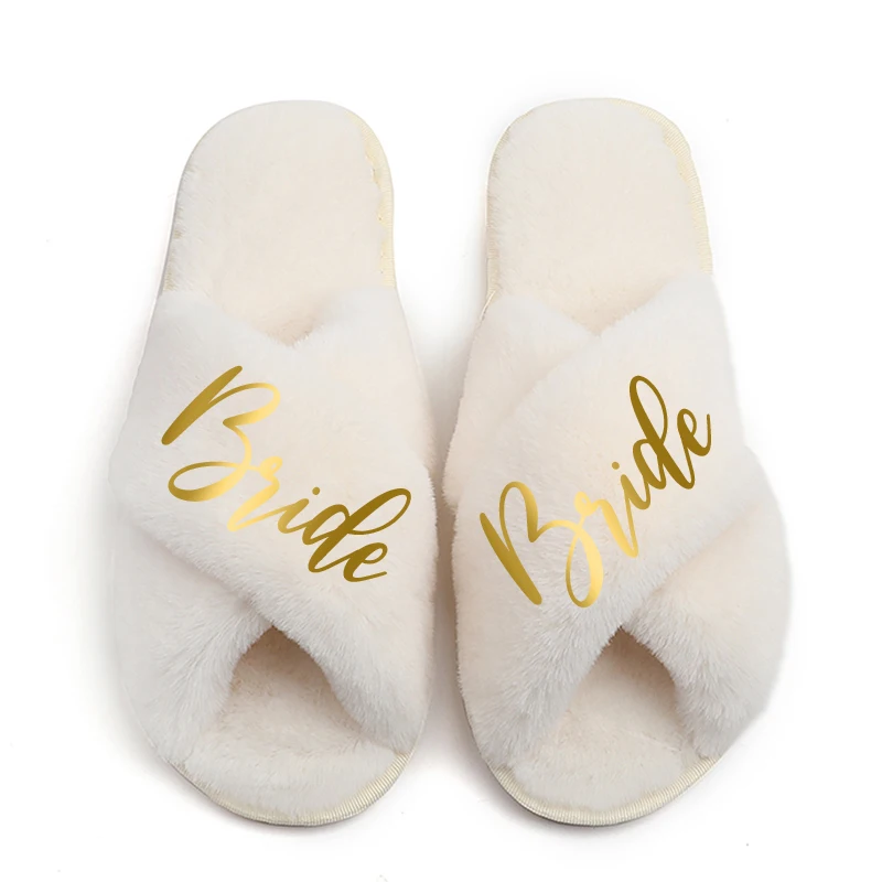 Personalize Custom Slipper Bride Slippers Hen Party Favor Bride Bridesmaid Slippers Set Woman Wedding Slipper Bride Team