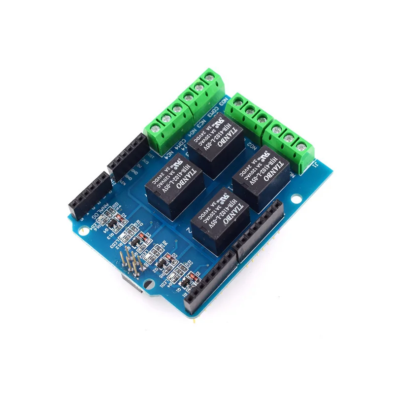 

40Pcs 4 Channel 5V Relay Shield Module, Four Way Relay Control Board Expansion Board For Arduino UNO R3 Mega 2560