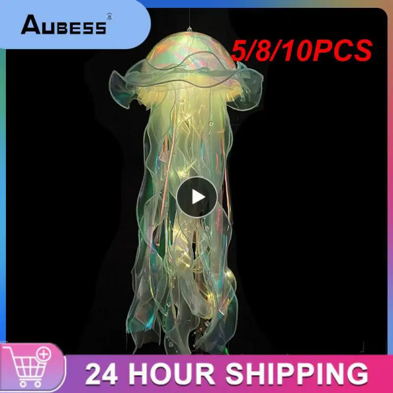 

5/8/10PCS Fantasy Jellyfish Night Light Color Atmosphere Light Decoration Lamp Jellyfish Lamp Hanging Light Home Decoration