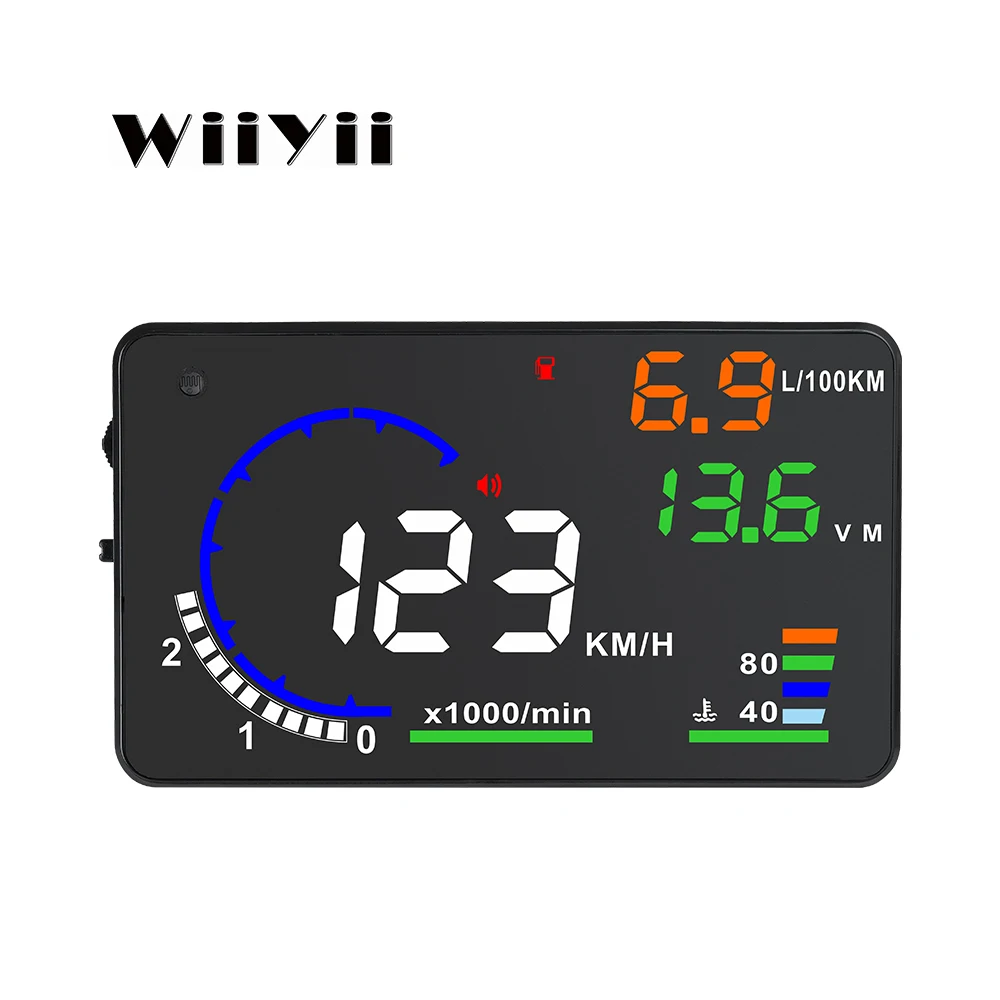

WiiYii Factory Direct 5,5 дюймов A8 HUD OBD2 Автомобильная сигнализация превышения скорости