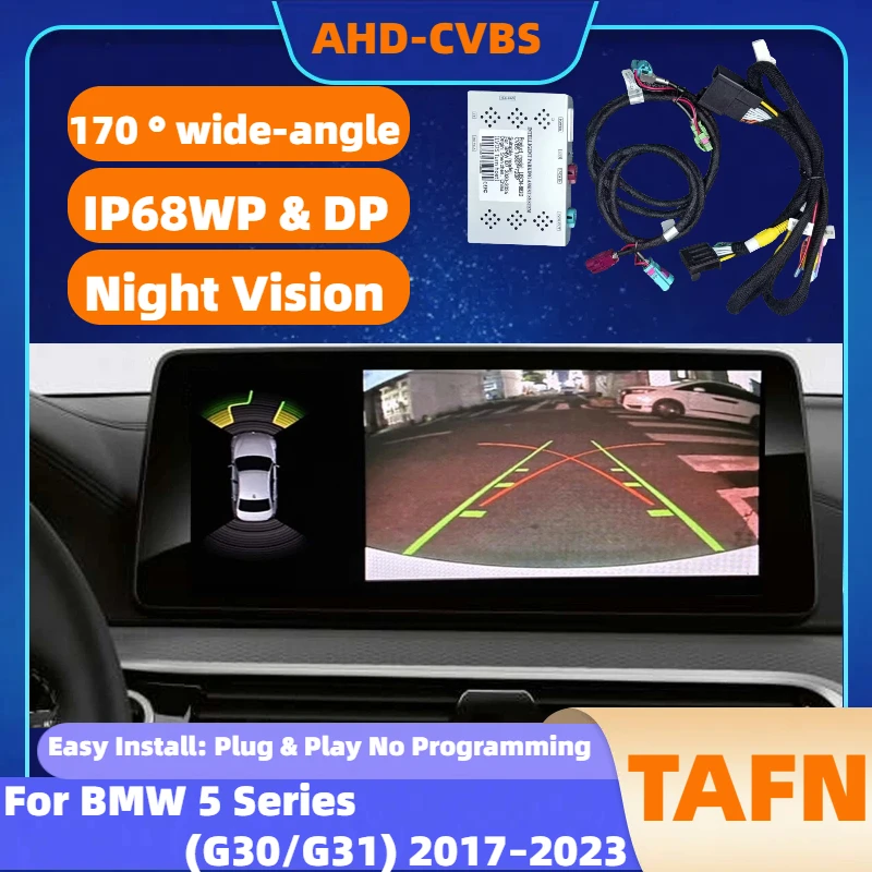 Фото Камера заднего вида AHD-декодер для BMW 5 серии (G30/G31) 2017-2023 MGU ID7 10,2/12,3 экран оригинальная камера заднего вида №1