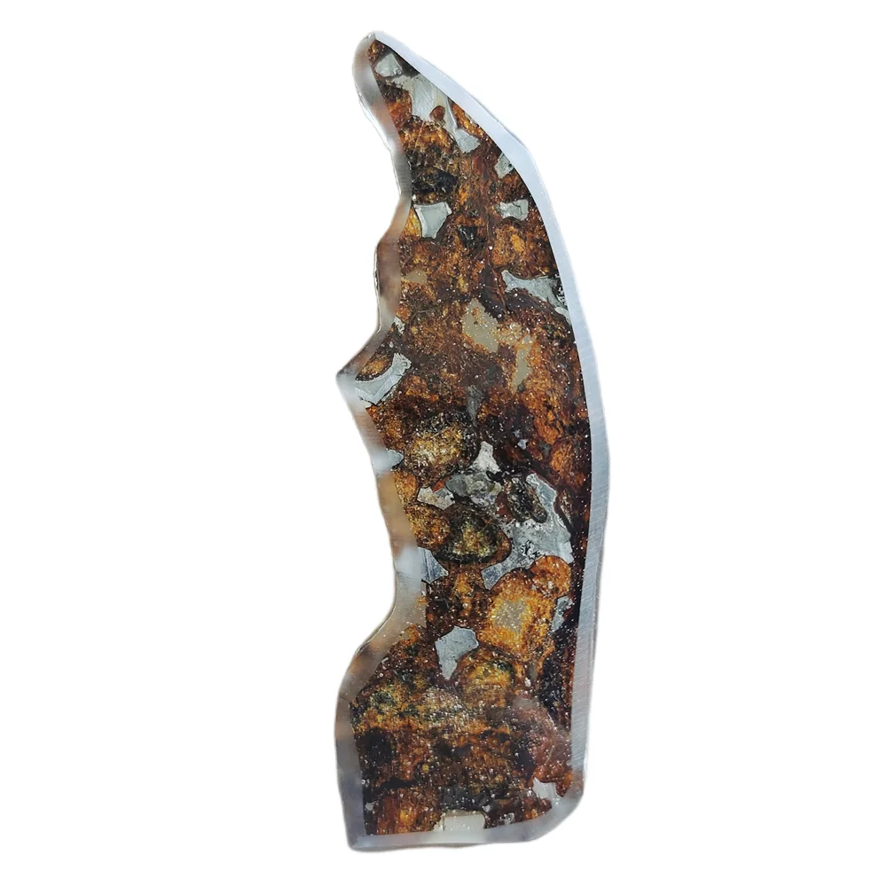 

15g SERICHO Pallasite Olive Meteorite Slices Natural Meteorite Material Sliced Collection - From Kenya - QA258