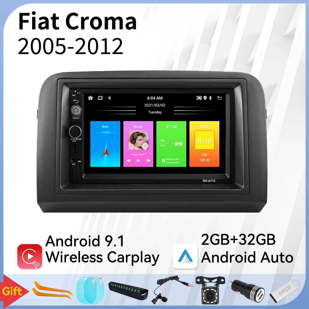 

Car Stereo for Fiat Croma 2005 - 2012 Car Radio 2 Din Android Multimedia Player Navigation Head Unit Autoradio Carplay Auto